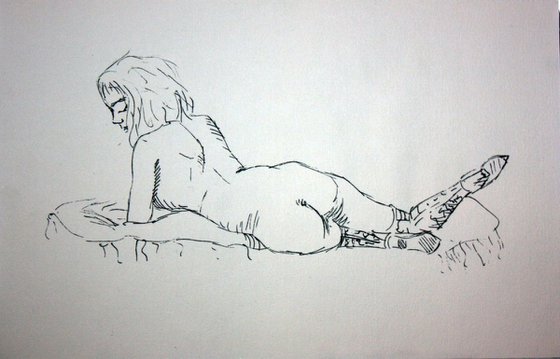 Sketch of a nude woman