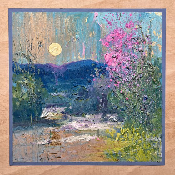 Spring Silence Under the Moon
