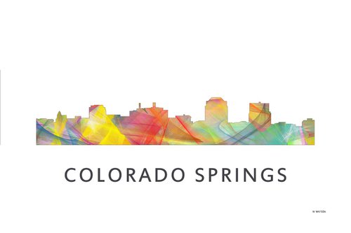 Colorado Srings Colorado Skyline WB1 by Marlene Watson