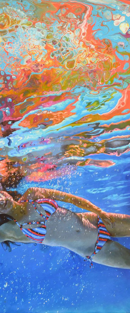 Underwater Painting - Set Afire by Abi Whitlock