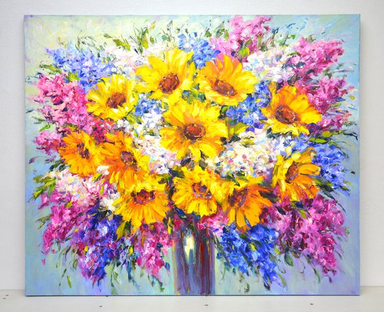Sunny bouquet of flowers