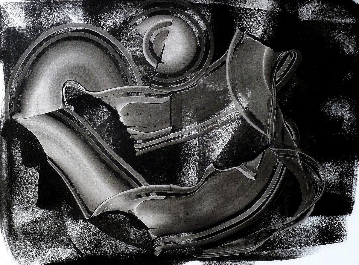 Expressive Abstract Acrylic Painting By Newel Hunter, 48 X 36", Nick Of Time, Original Artwork