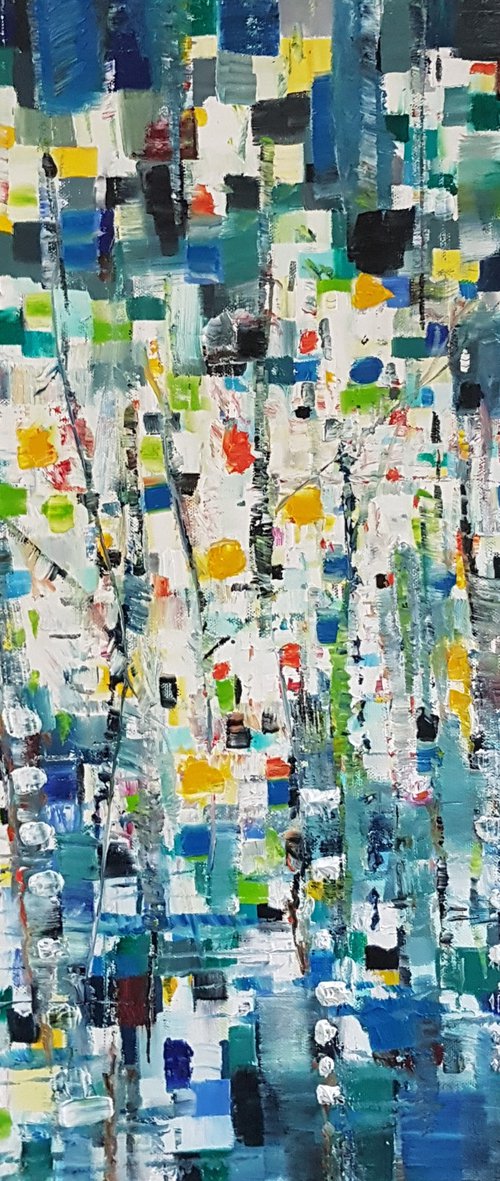 Springtime 2. Abstract Modern Impressionism by Kathrin Flöge