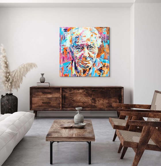 Sir David Attenborough Acrylic painting by Marta Zawadzka | Artfinder