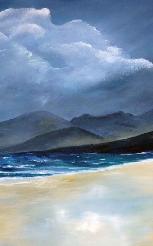 Luskentyre, Looking to Hills of Harris by Margaret Denholm