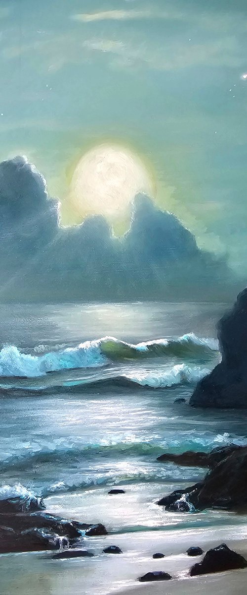 La Luna, serene seascape by Ellisa Hague