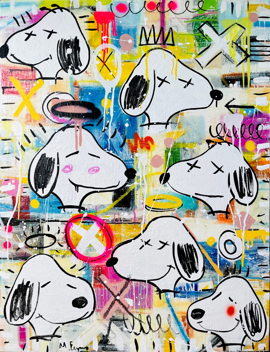 Funky Life (89x116cm) Ready to hang by Mercedes Lagunas
