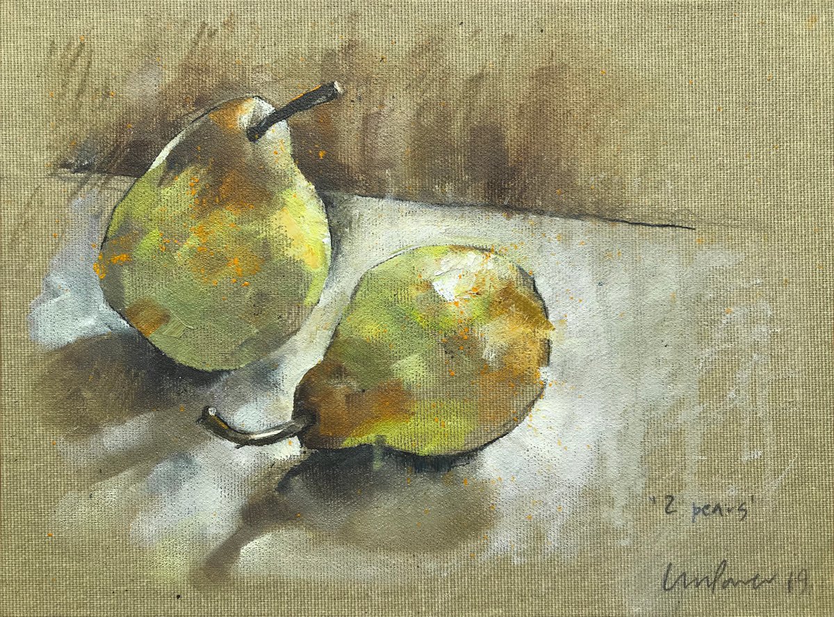 Two Pears By Luci Power, 9 X 7, Artwork For Sale On Artfinder