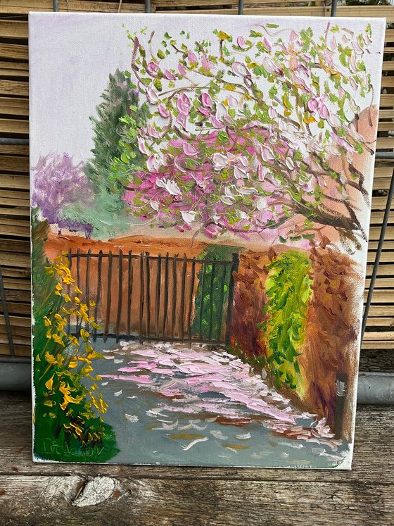Magnolia in the garden
