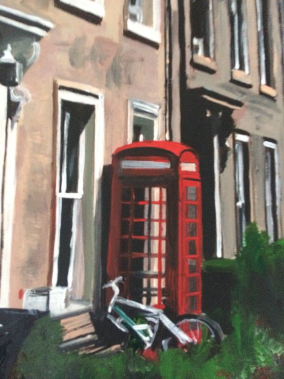 The Red Phone Box in a Scottish Garden