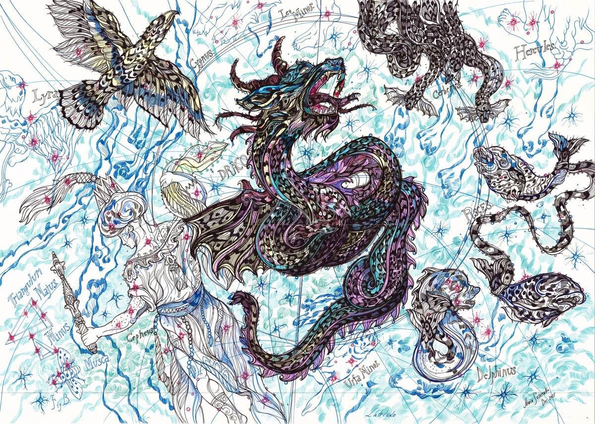 Impressionistic Drawing , Draco By Maria Susarenko, 33 X 26, Artwork For Sale On Artfinder