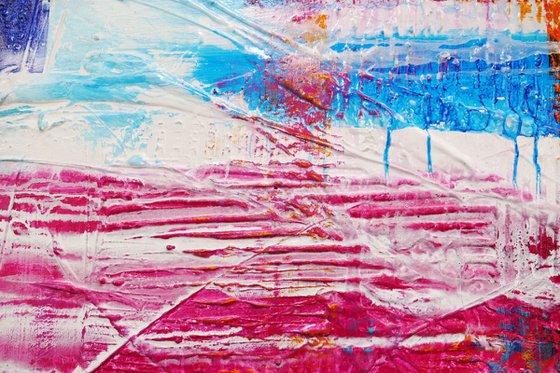 Square Root of Grunge 240cm x 100cm Colourful Abstract Art