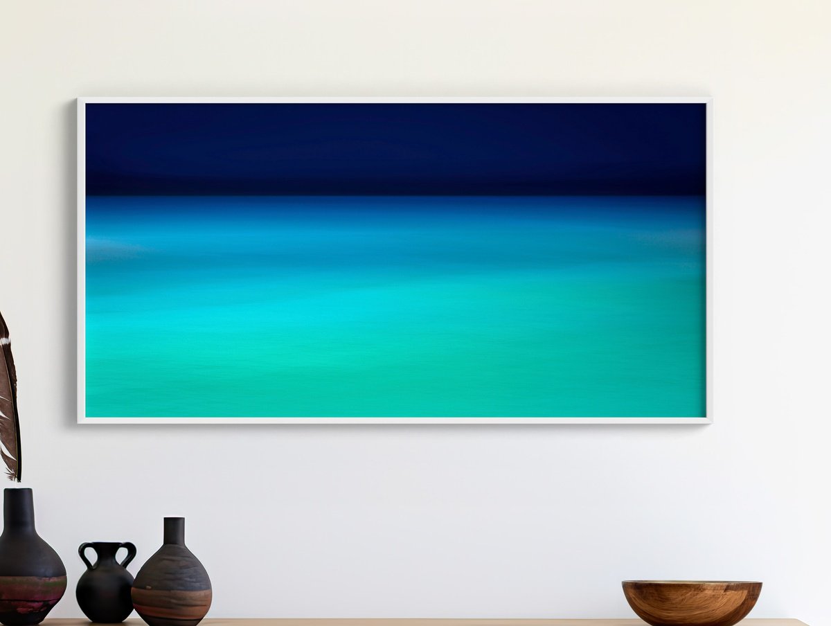 Abstract Landscape Photograph By Lynne Douglas, 72 X 28", Hebridean Sea Fields, Original Artwork