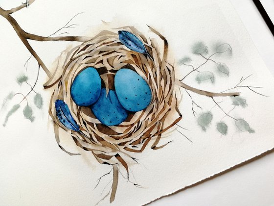 Bird with nest