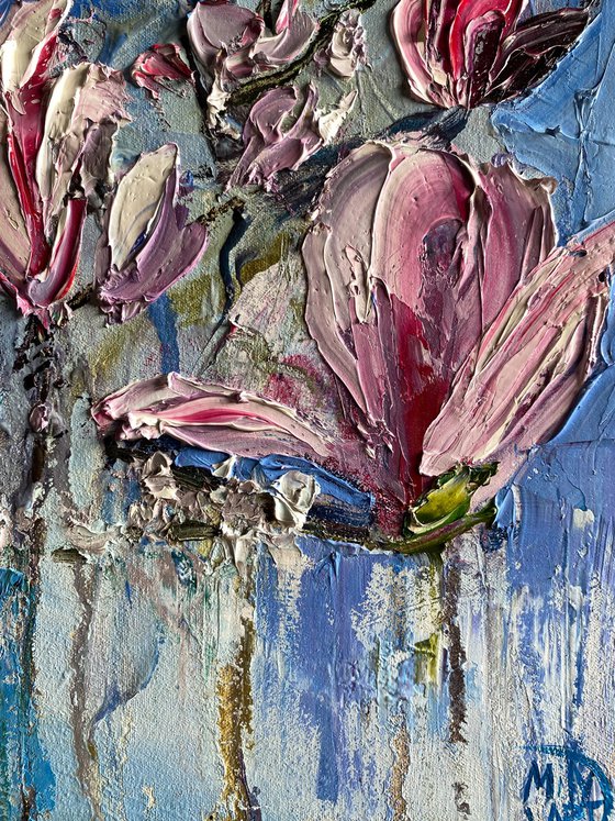 Magnolia Blossom Oil Painting