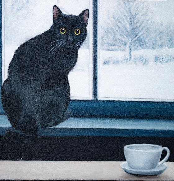 Contemporary portrait "Morning Coffee"