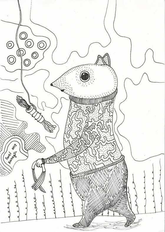 Freak animal  and firecracker