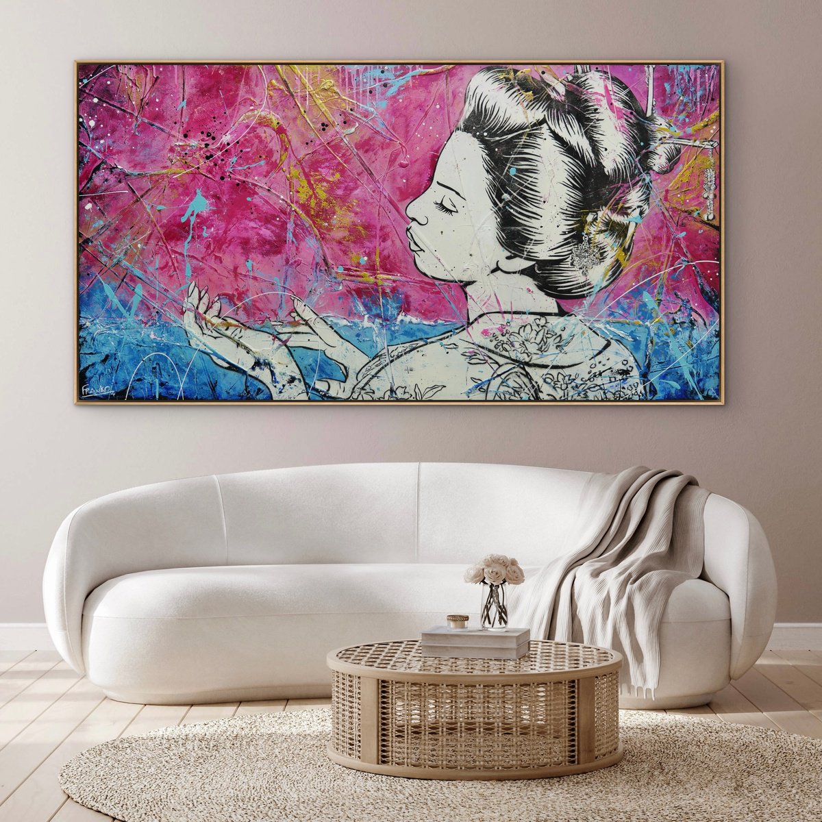 Urban And Pop Painting , Musk Sunsets By Franko, 75 X 39, Artwork For Sale On Artfinder