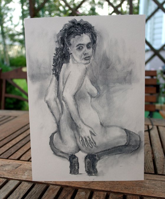 Female Figure 26 Charcoal Sketch