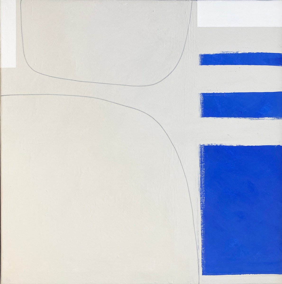 Abstract Acrylic Painting By Adrian Bradbury, 21 X 21, Aegean 1, Original Artwork