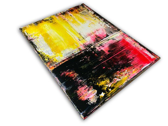 "Come Get Some" - FREE USA SHIPPING + Save As A Series - Original PMS Abstract Triptych Acrylic Paintings On Canvas - 50" x 24"