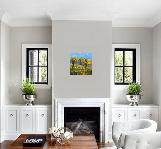 Three trees in summer