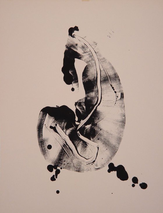 Shrimp  Monotype / monoprint , 65x50 cm