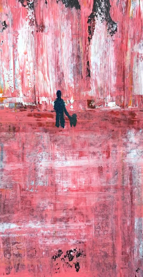 Walking Dog At Dawn by Ryan  Louder