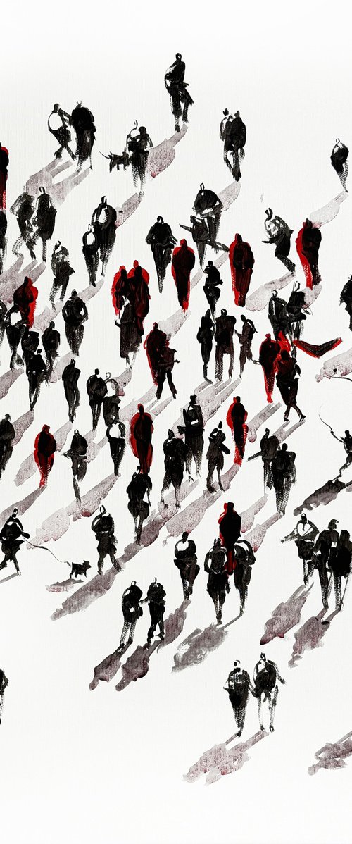 Red in the Crowd by Bogdan Shiptenko