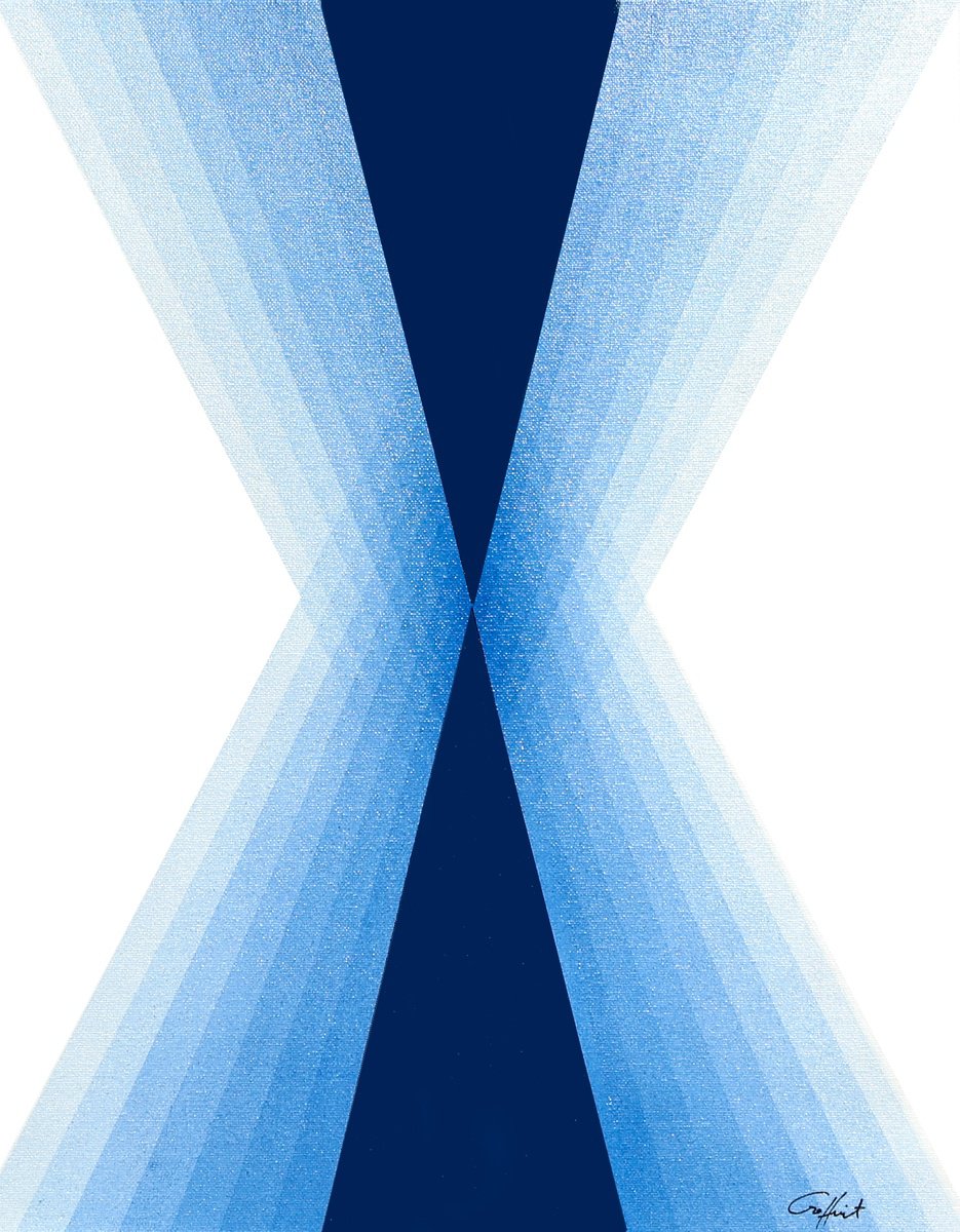 Abstract Acrylic Painting By Catia Goffinet, 16 X 20, Conv Or Div 4, Original Artwork