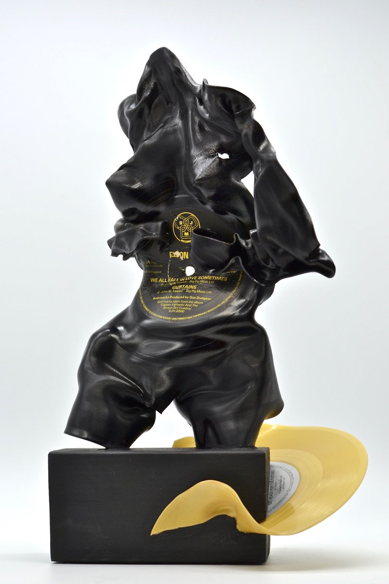 Abstract Portrait Sculpture By Seona Mason, 8 X 13", Fall In Love In The Future, Original Artwork