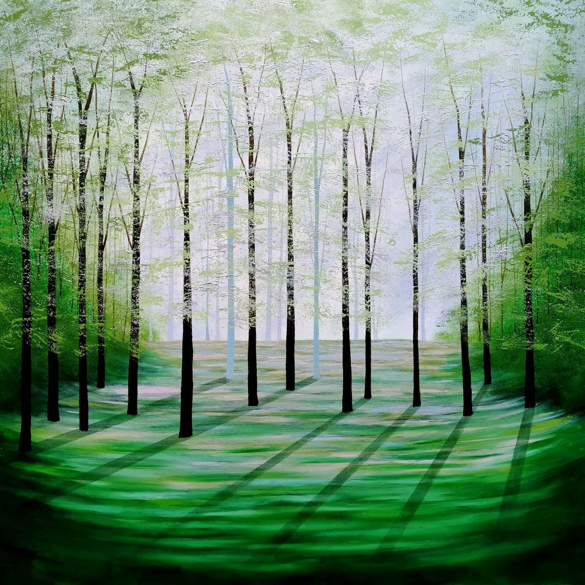  Woodland Calm By Amanda Horvath, 31 X 31, Artwork For Sale On Artfinder