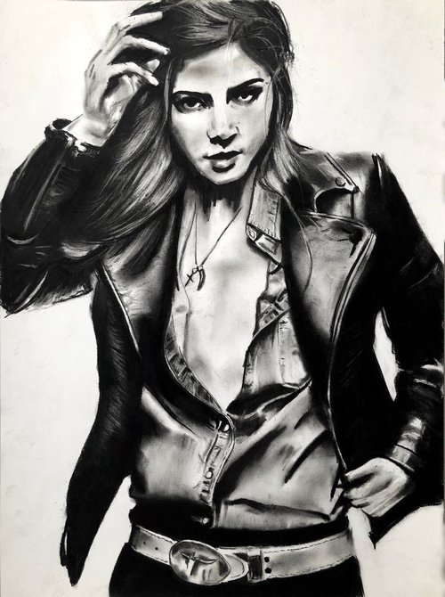 Leather girl by Denny Stoekenbroek