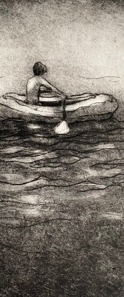 Boy in Boat by Rebecca Denton