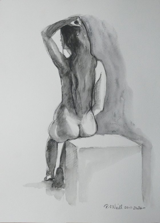 Seated female nude