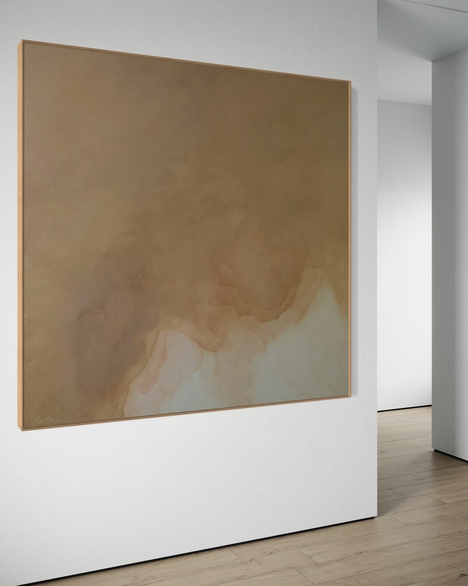 Abstract Acrylic Painting By Gabriela Azar Schreiner, 63 X 63, Rusted Murmur, Original Artwork