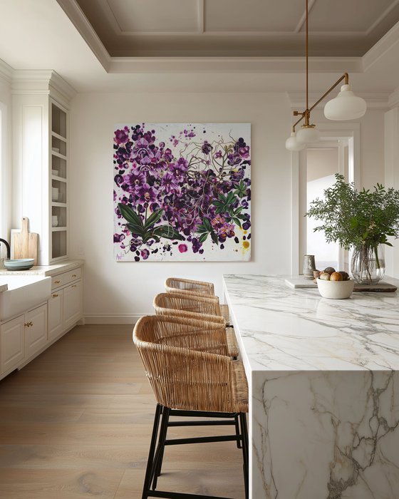 Beautifully Entangled, Purple Orchids