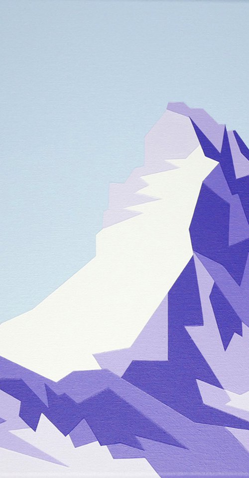 Matterhorn original mountain painting, acrylic on canvas. by Zoe  Hattersley