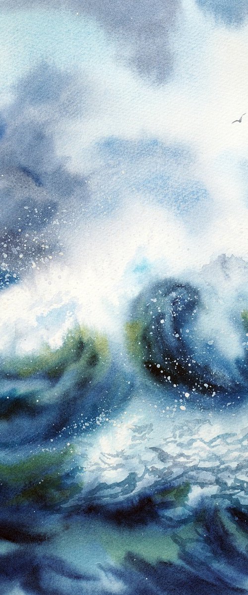 Storm sea by Delnara El