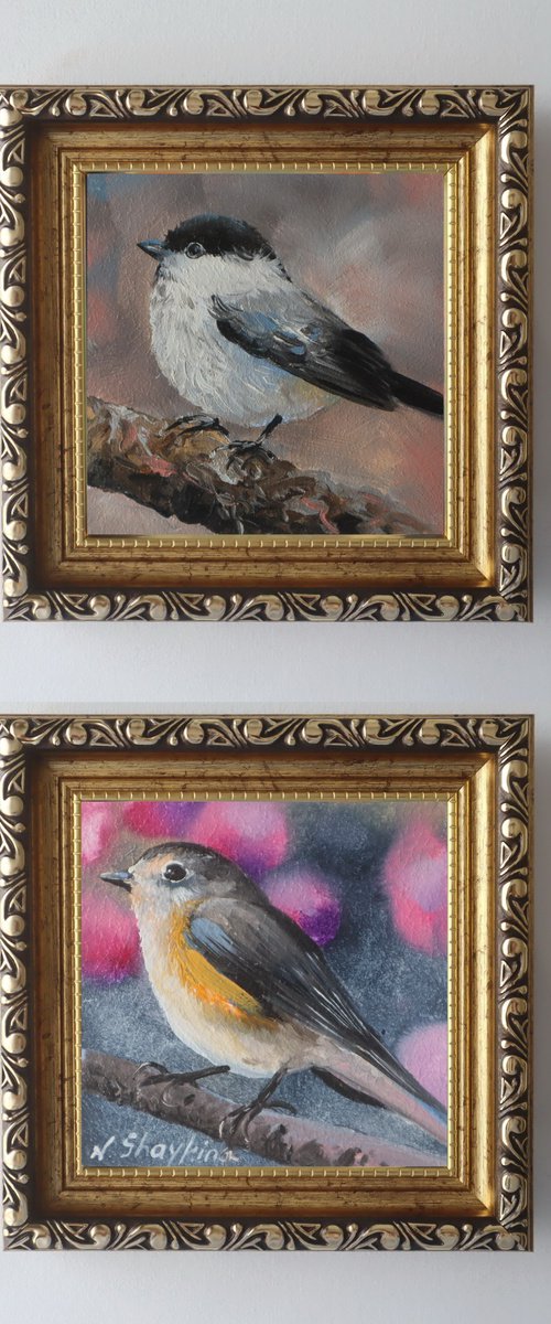 Birds in Golden Frames by Natalia Shaykina
