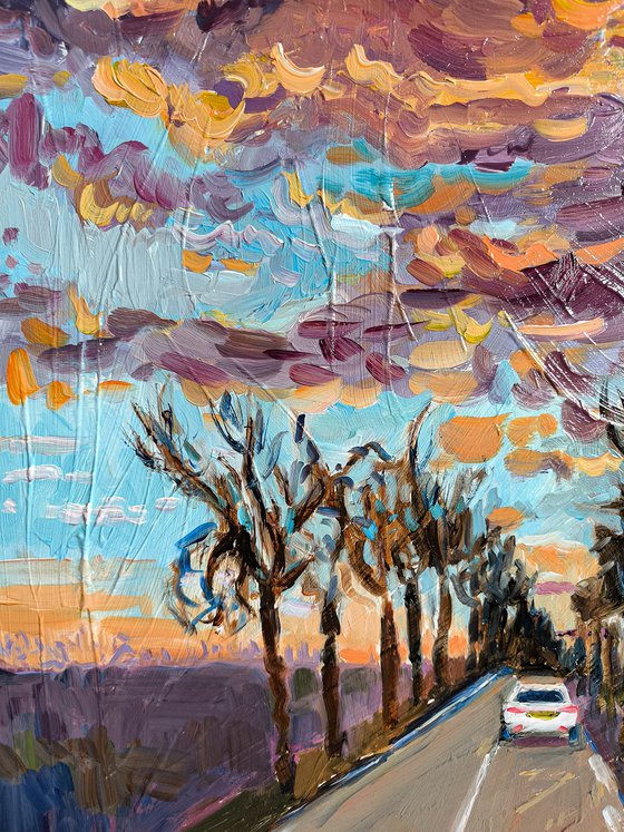 STORMY SKY OVER FAVORITE ROAD