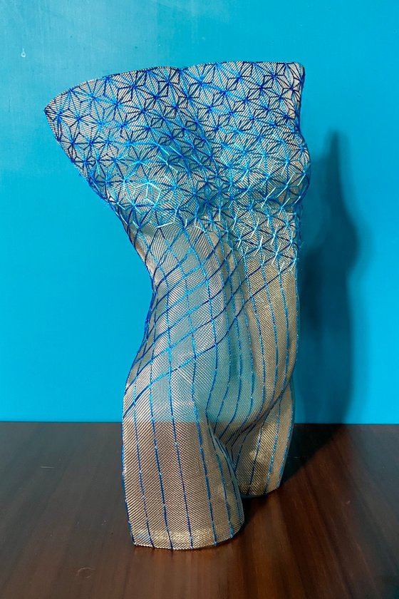 Blue ombre Asanoha