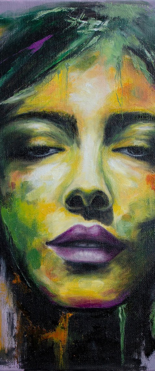 Woman's portrait Emotions 1 by Mila Moroko