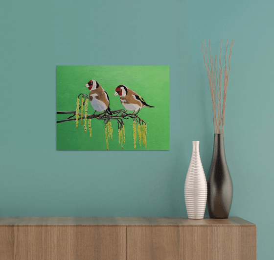 Two Goldfinches