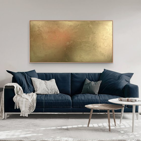 Eternal Wisdom - 152 x 76 cm - metallic gold paint on canvas