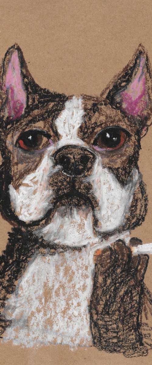 Dog with cigarette by Pavel Kuragin