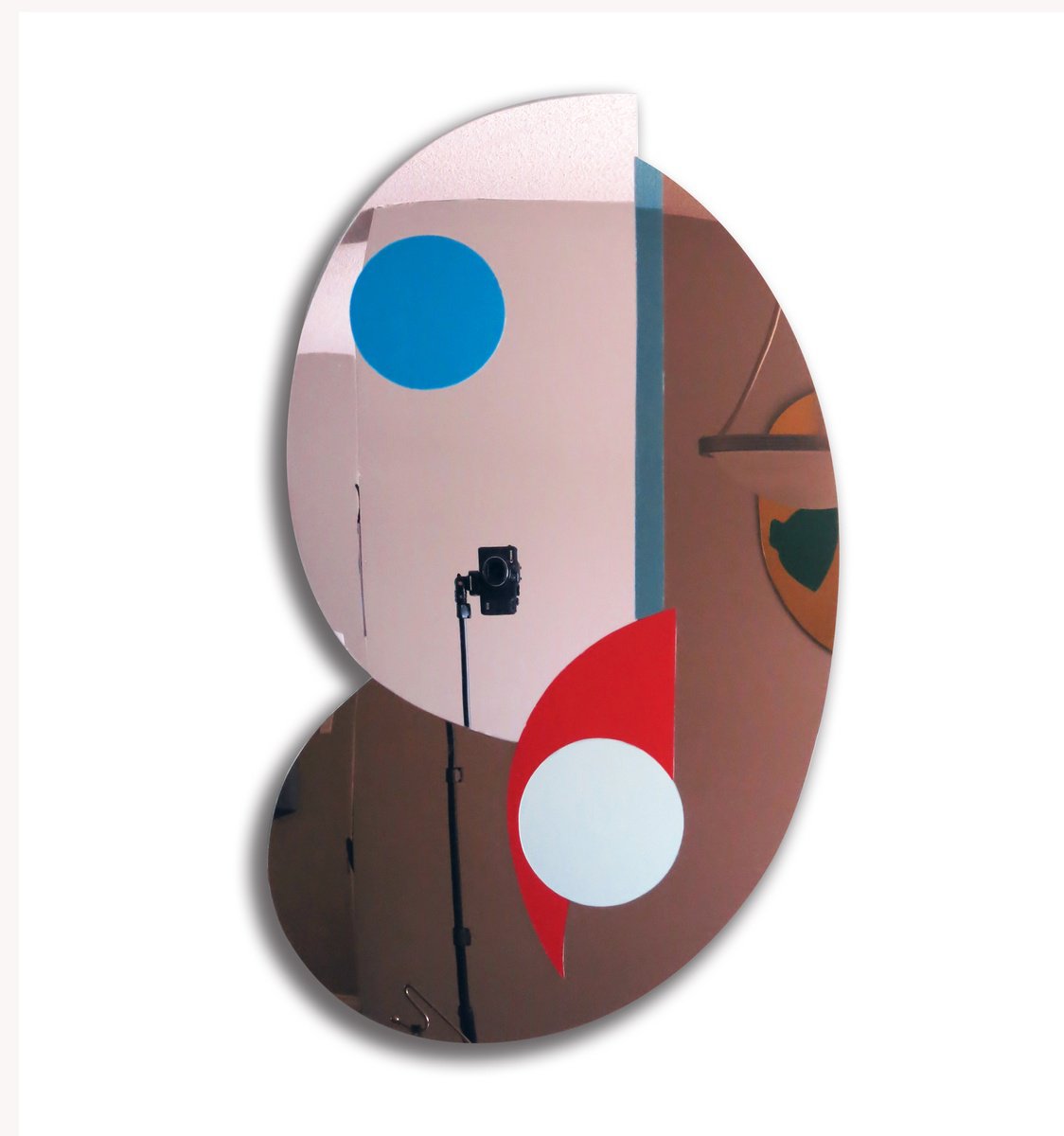 Geometric Abstract Collage By Dong Su, 16 X 26, Lyrical Curves #2, Original Artwork