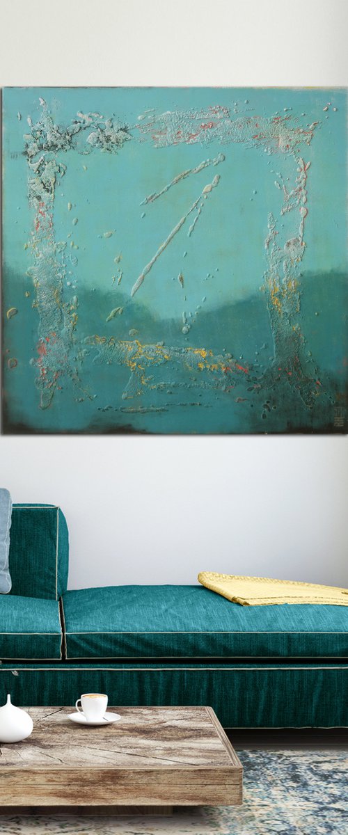 The Blue Lagoon 90x90 cm - 25M by Ronald Hunter