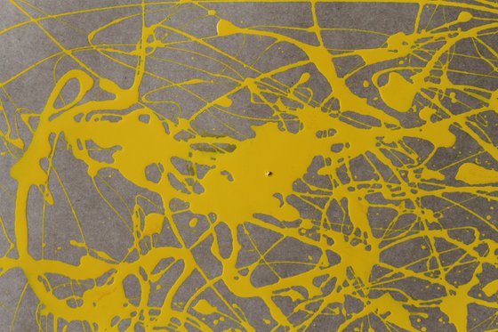 Yellow Energy- Style Jackson Pollock