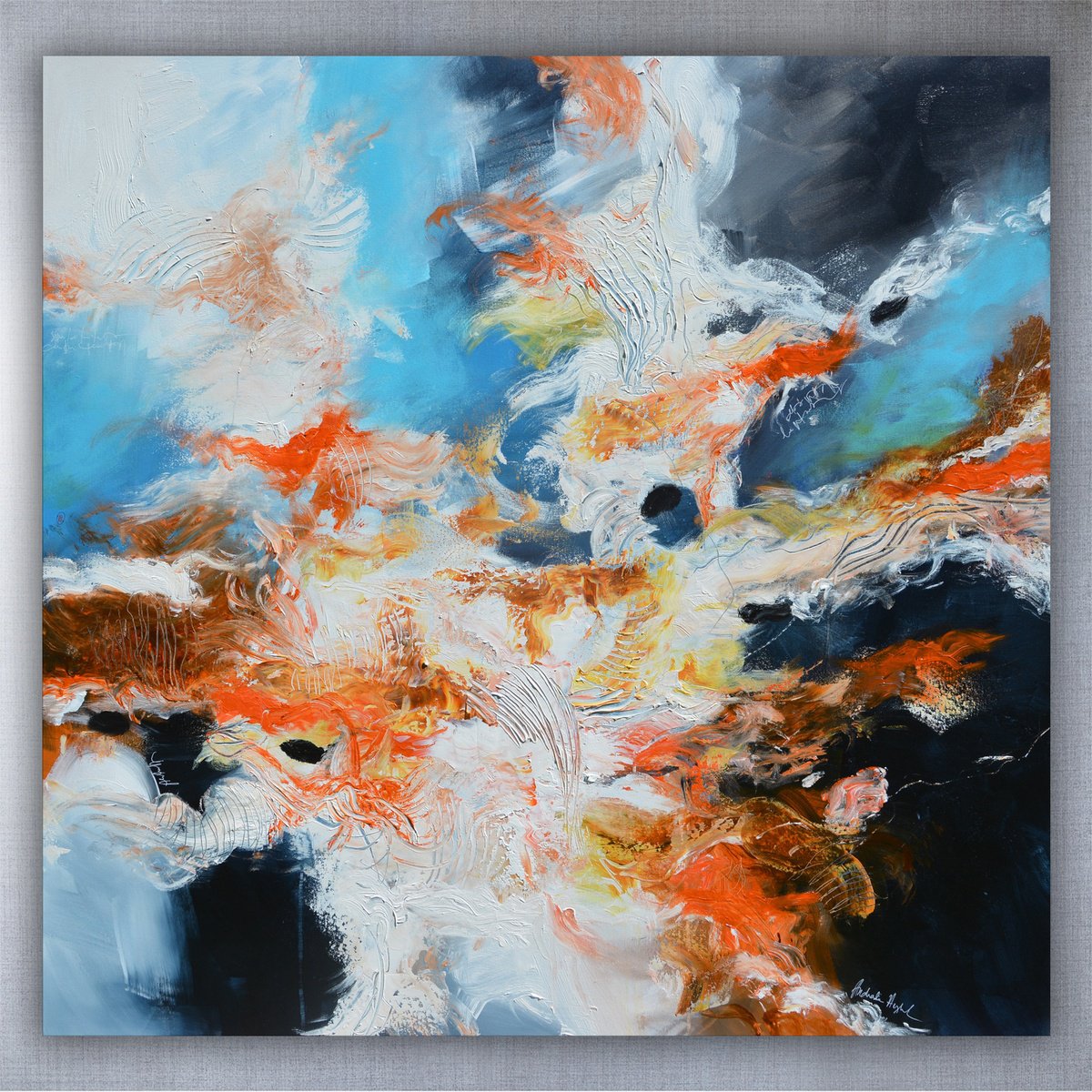 Abstract Acrylic Painting By Andrada Anghel, 48 X 48, The Clearest Image Of Thoughts, Original Artwork